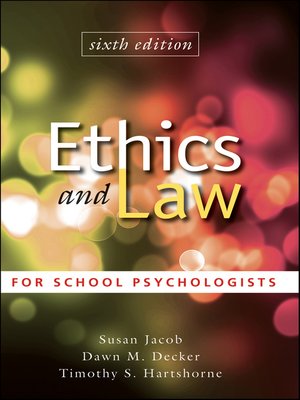 cover image of Ethics and Law for School Psychologists